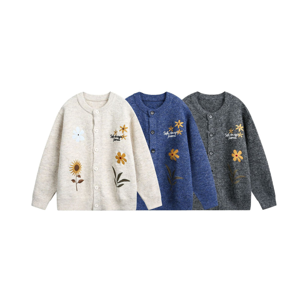 Women’s Retro Floral Embroidered Cardigan Sweater