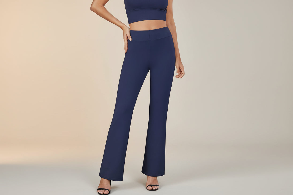 Business-Casual High-Waisted Stretch Trousers for Women