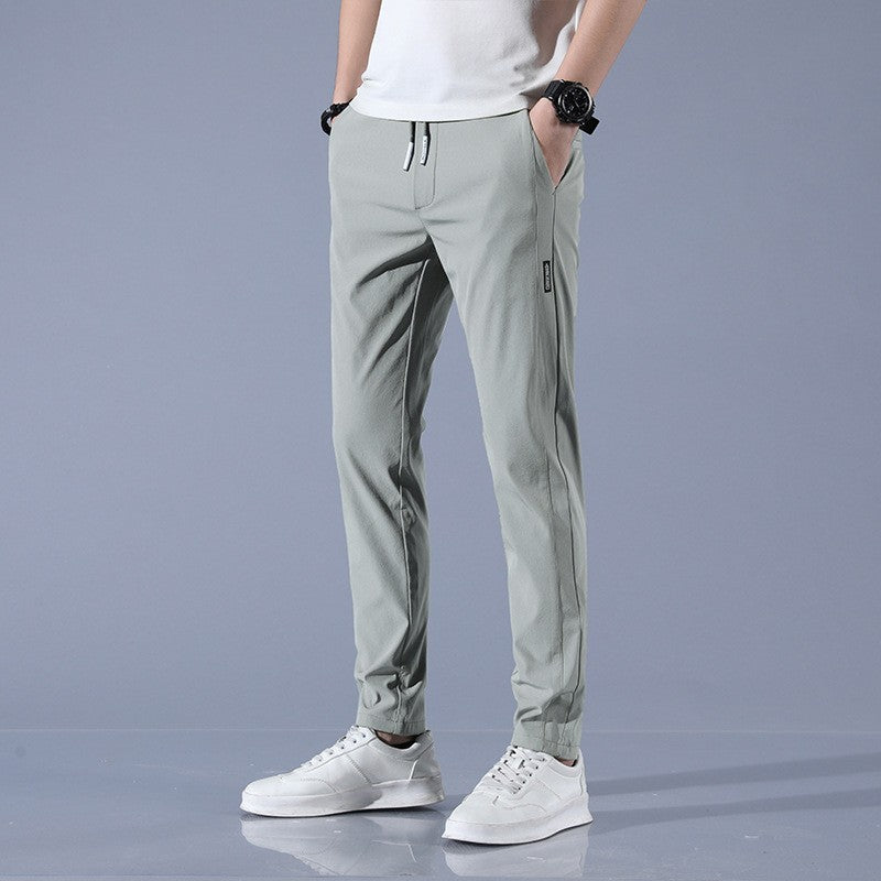 🧊 Men's Ice Silk Plus Size Straight-Leg Pants