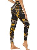 Cropped High-Waisted Leggings – Camouflage Print Workout Pants