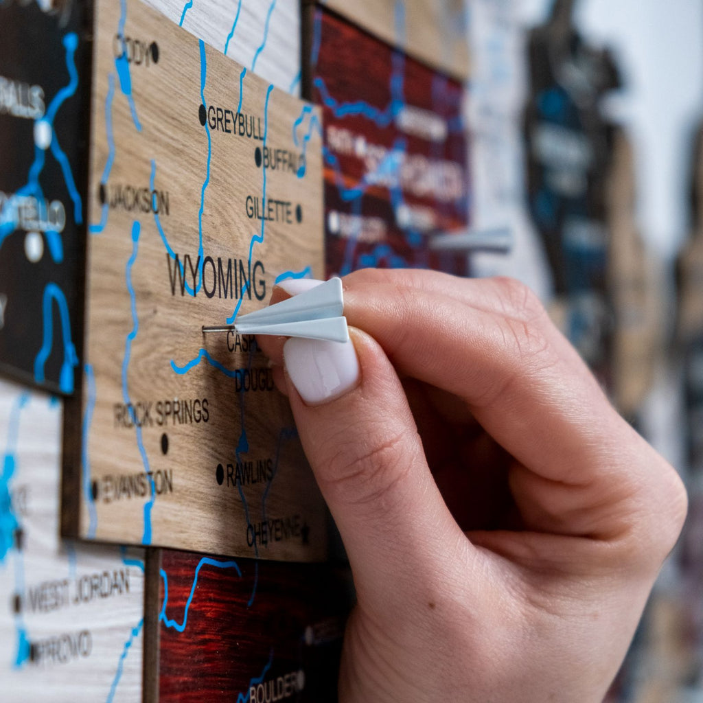 Wooden 3d Map of USA - Urban