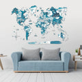 3D Wooden World Map Aurora