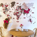 3D Wooden World Map Urban
