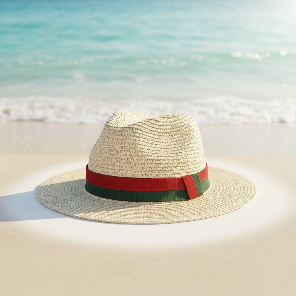 Plain Straw Sun Hat – Unisex Beach & Outdoor Wide Brim