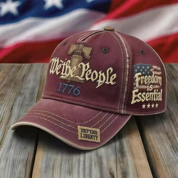 Women's Embroidered Cotton Baseball Cap | Retro Letter Style
