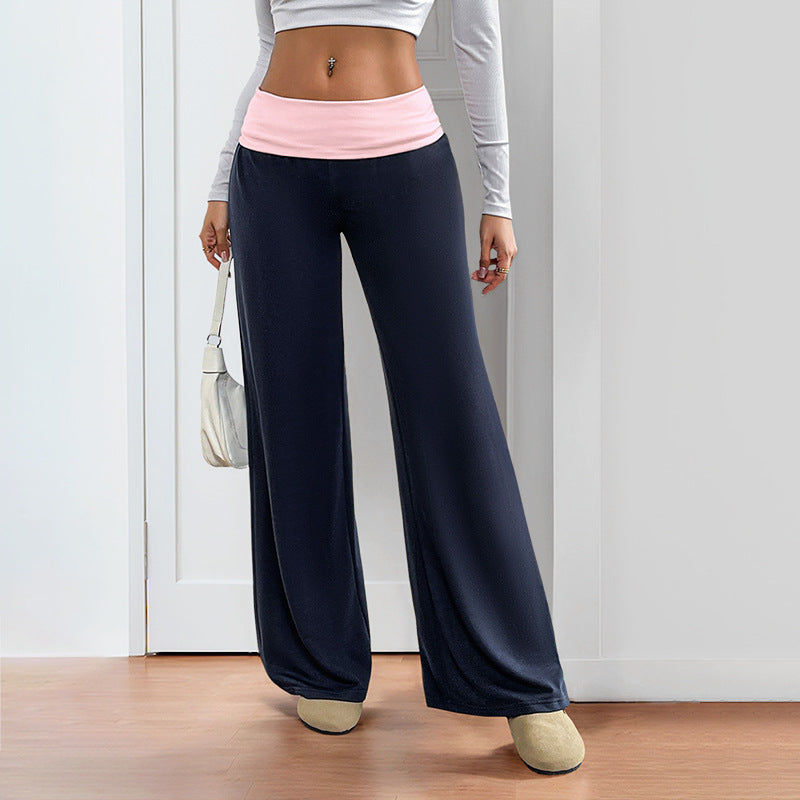 Women’s Wide-Leg Patchwork Pants