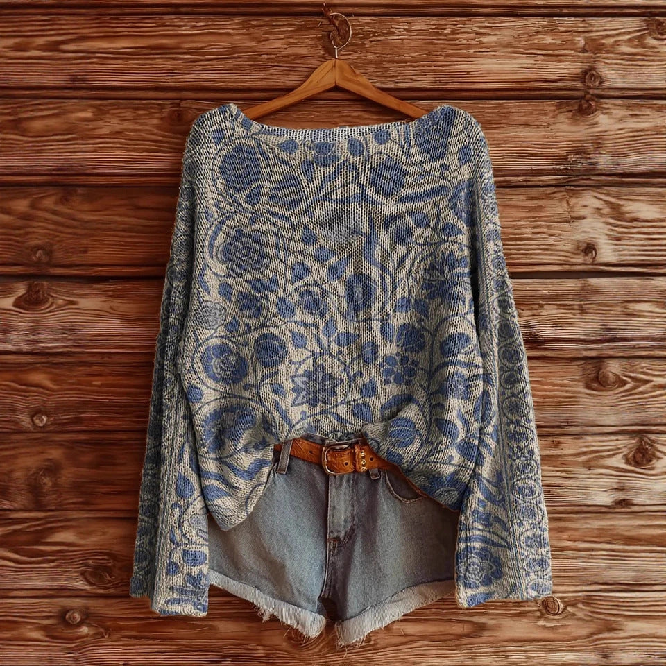Women’s Fall Wildflower Print Long Sleeve T-Shirt