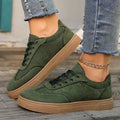 Women’s Round Toe Elegant Student Casual Lace-Up Shoes