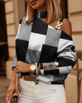 Women's Elegant Zip-Front Blouse