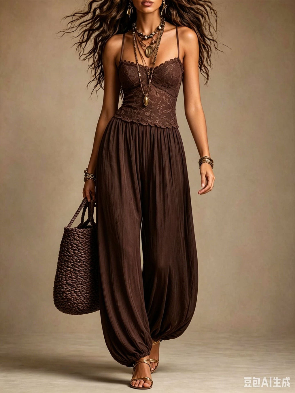 Women's Camisole Strap Loose Wide-Leg Jumpsuit | Casual Everyday Jumpsuit in 5 Colors