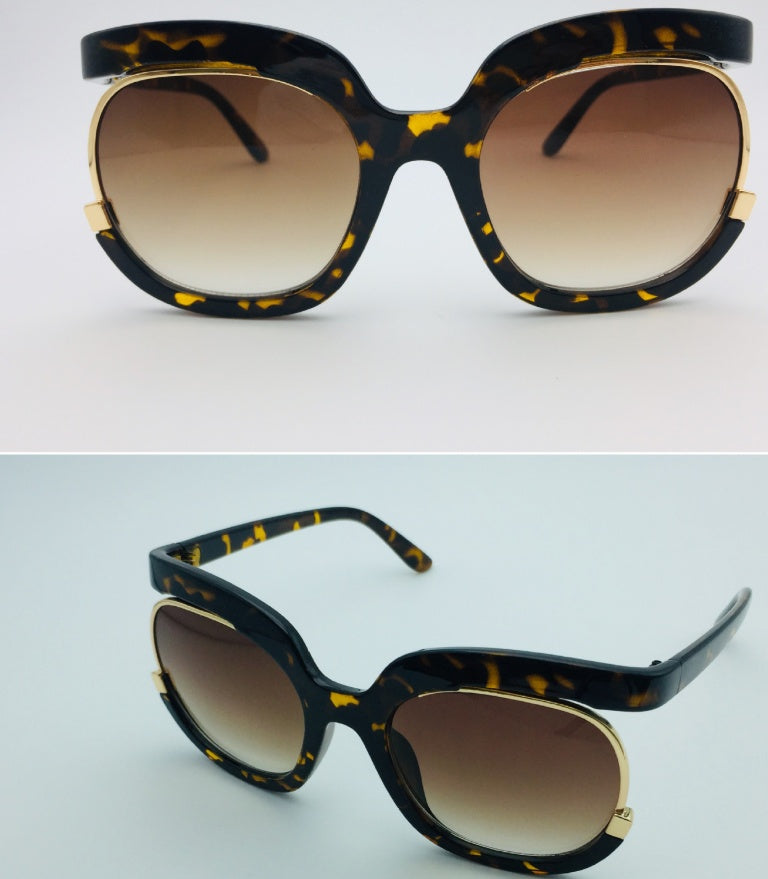 Cat Eye Half-Frame UV400 Sunglasses – Women’s Fashion Eyewear