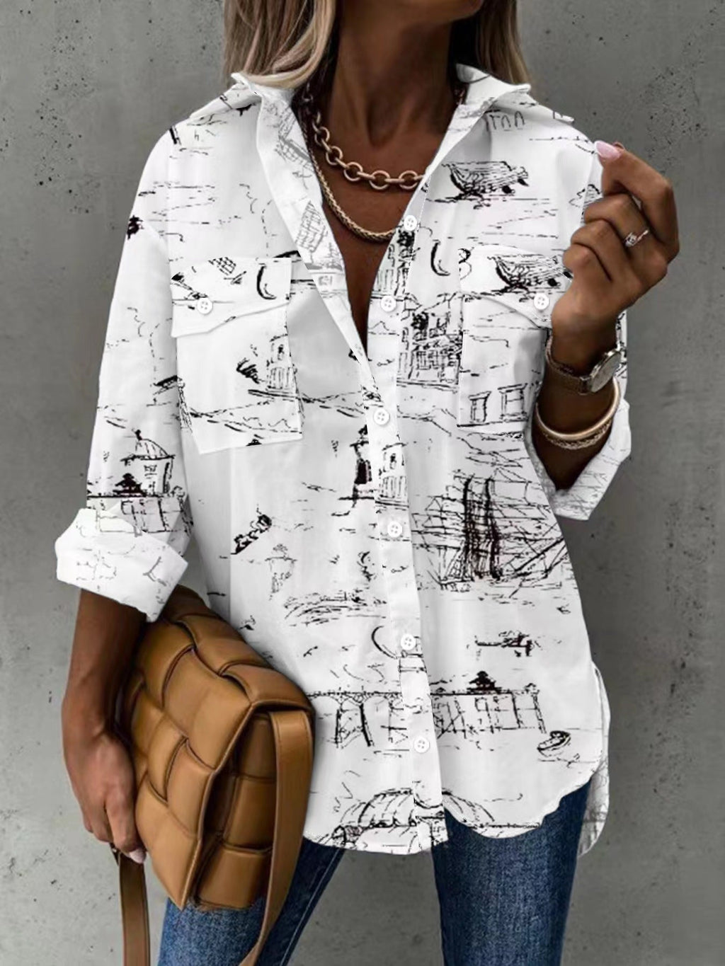 👚 Plus Size Women's Long Sleeve Two-Piece Casual Set
