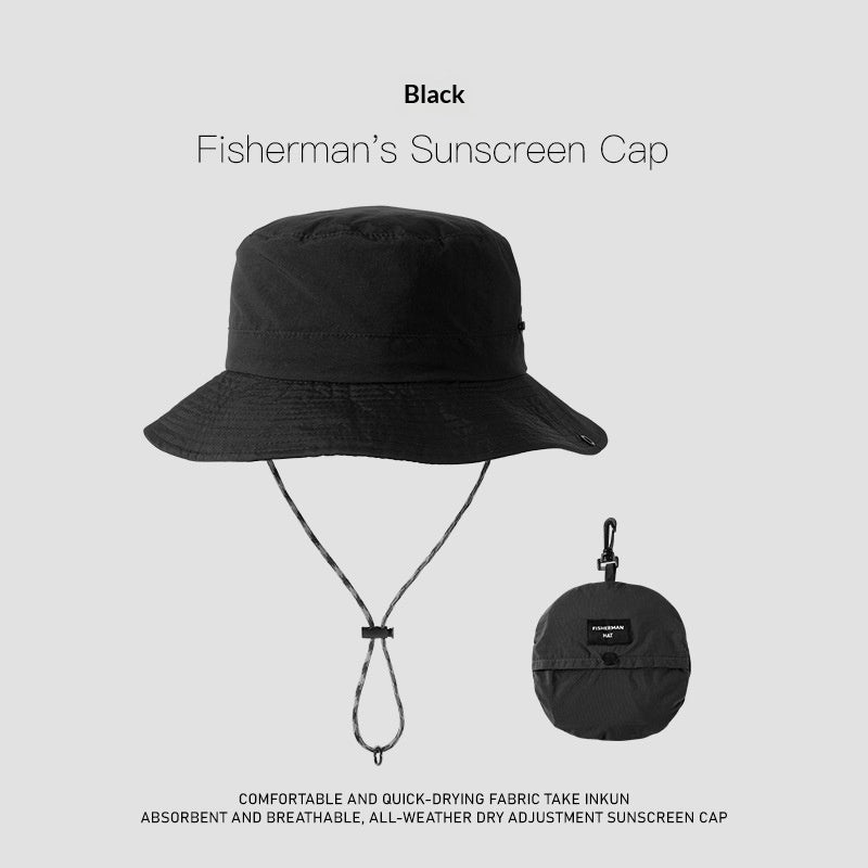Wide-Brim UV Protection Nylon Sun Hat – Breathable Outdoor Hat for Women & Men