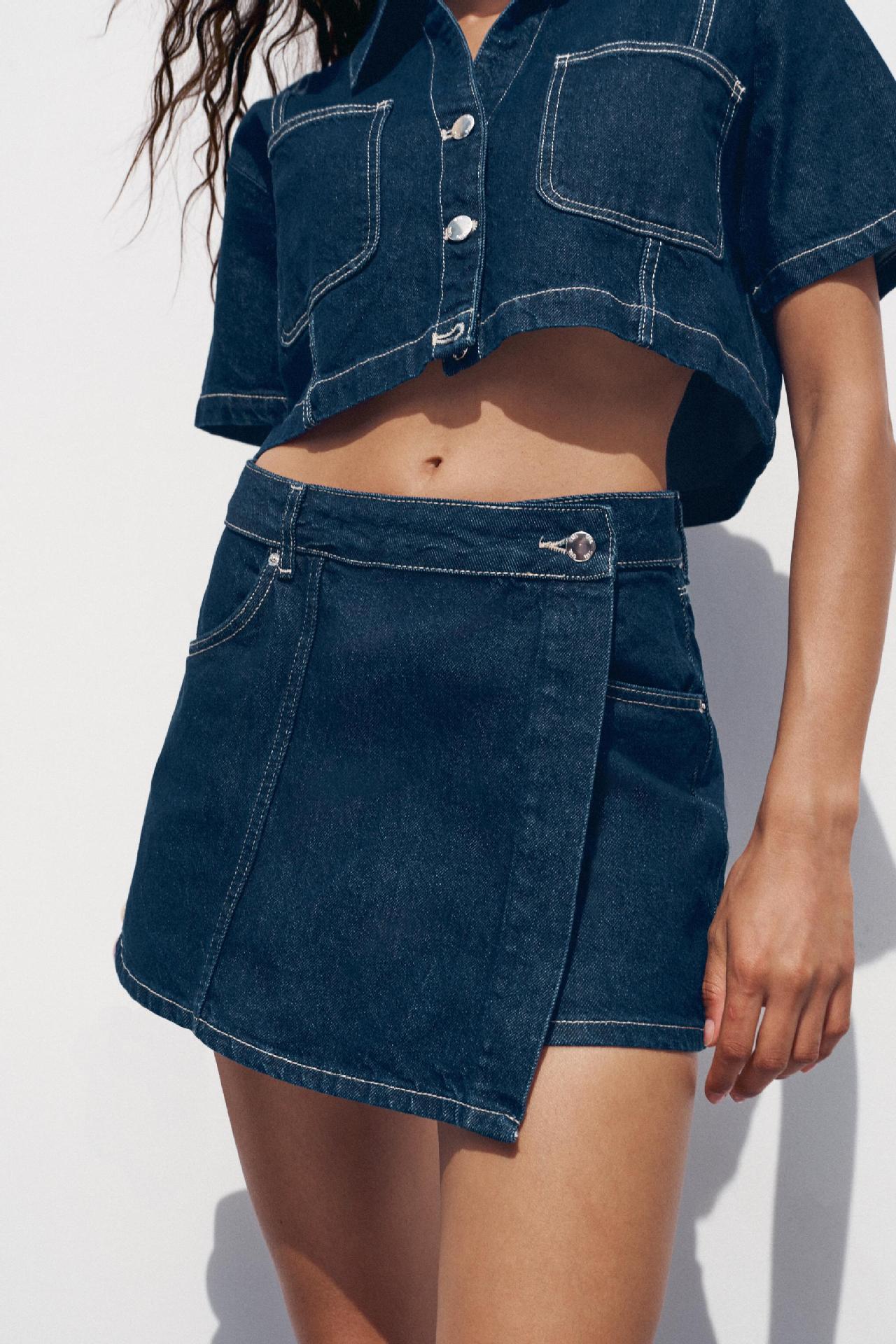 Women's Loose Denim Shirt-Dress & Pants Two-Piece Set – Cotton