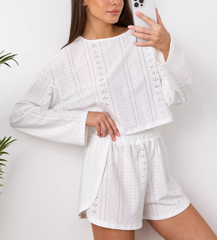 Women’s Slim-Fit Loose Suit Two Piece Shorts Set