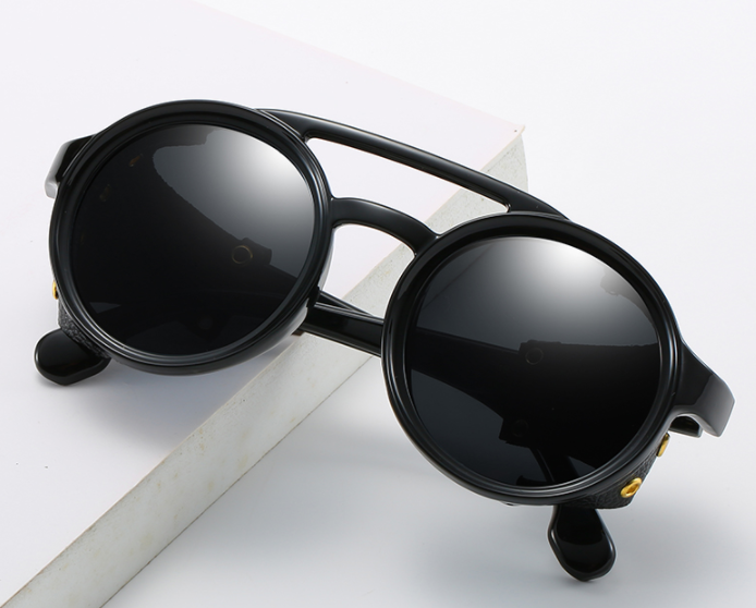 Steampunk Sunglasses Brand Design Round Sunglass
