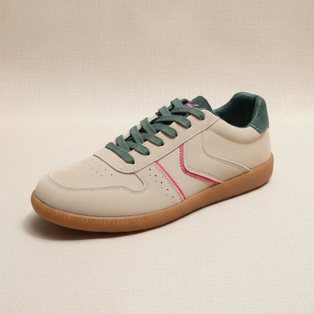 Round Toe Lace-Up Sneakers – Casual Flat Mesh Shoes