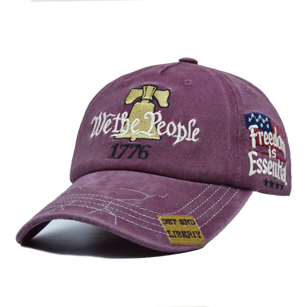 Women's Embroidered Cotton Baseball Cap | Retro Letter Style