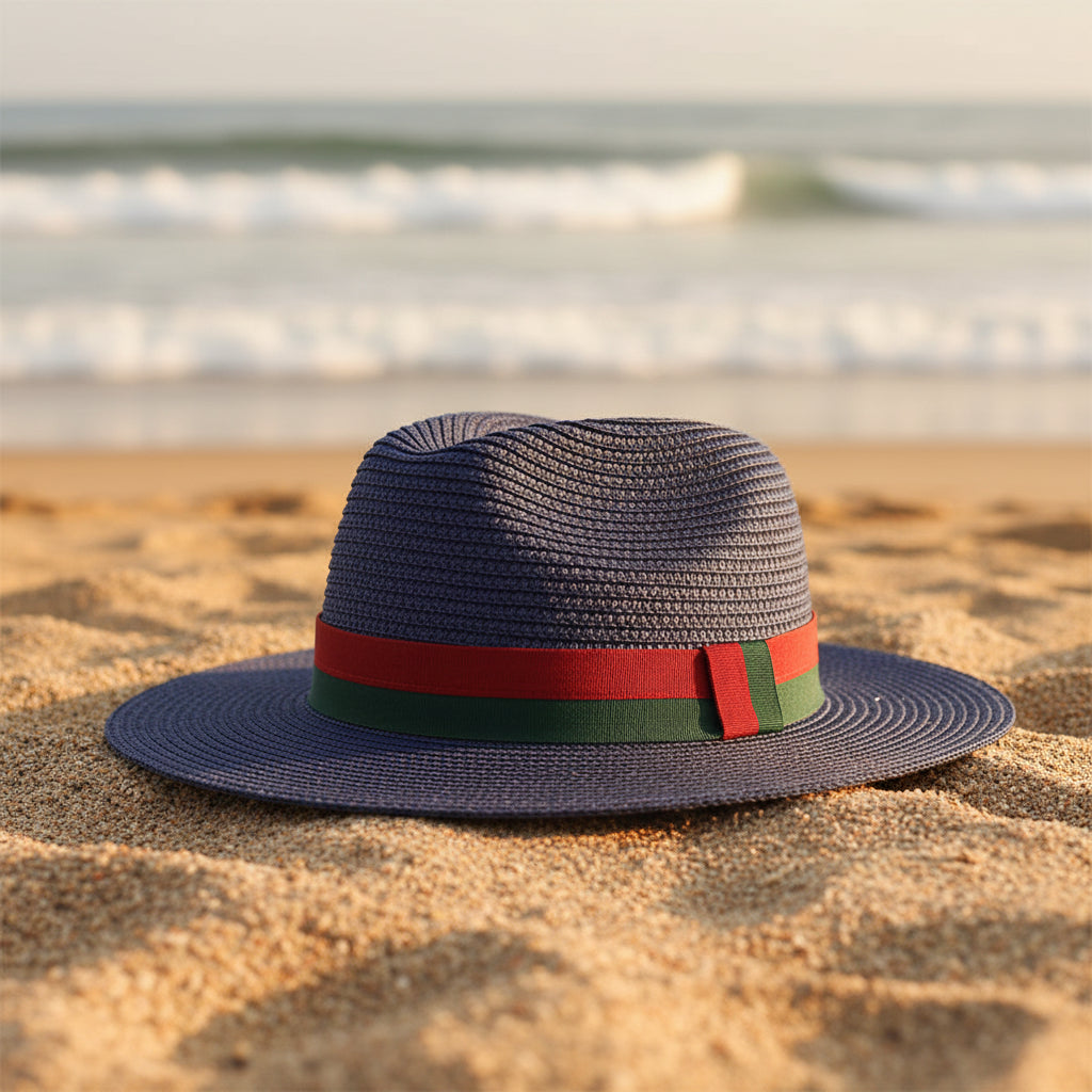 Plain Straw Sun Hat – Unisex Beach & Outdoor Wide Brim