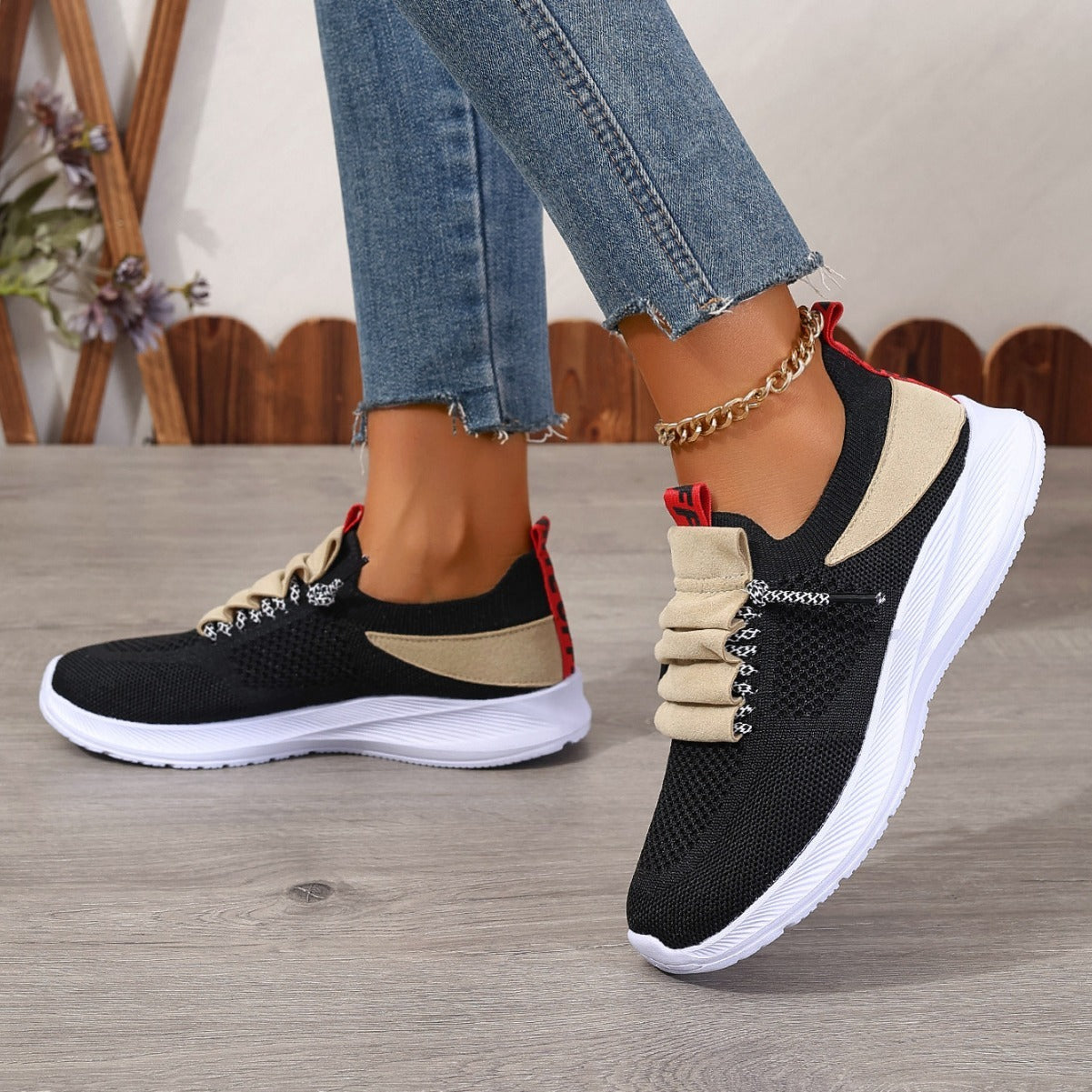 Women’s Non-Slip Round-Toe Casual Sneakers