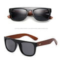 Bamboo Wooden Arms Sunglasses Men Women Black Sunglass