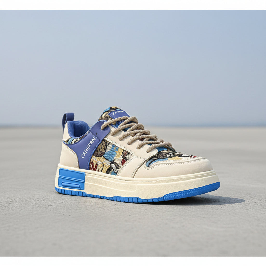 Bear Patch Low-Cut Harajuku Sneakers – Color Block Thick Sole