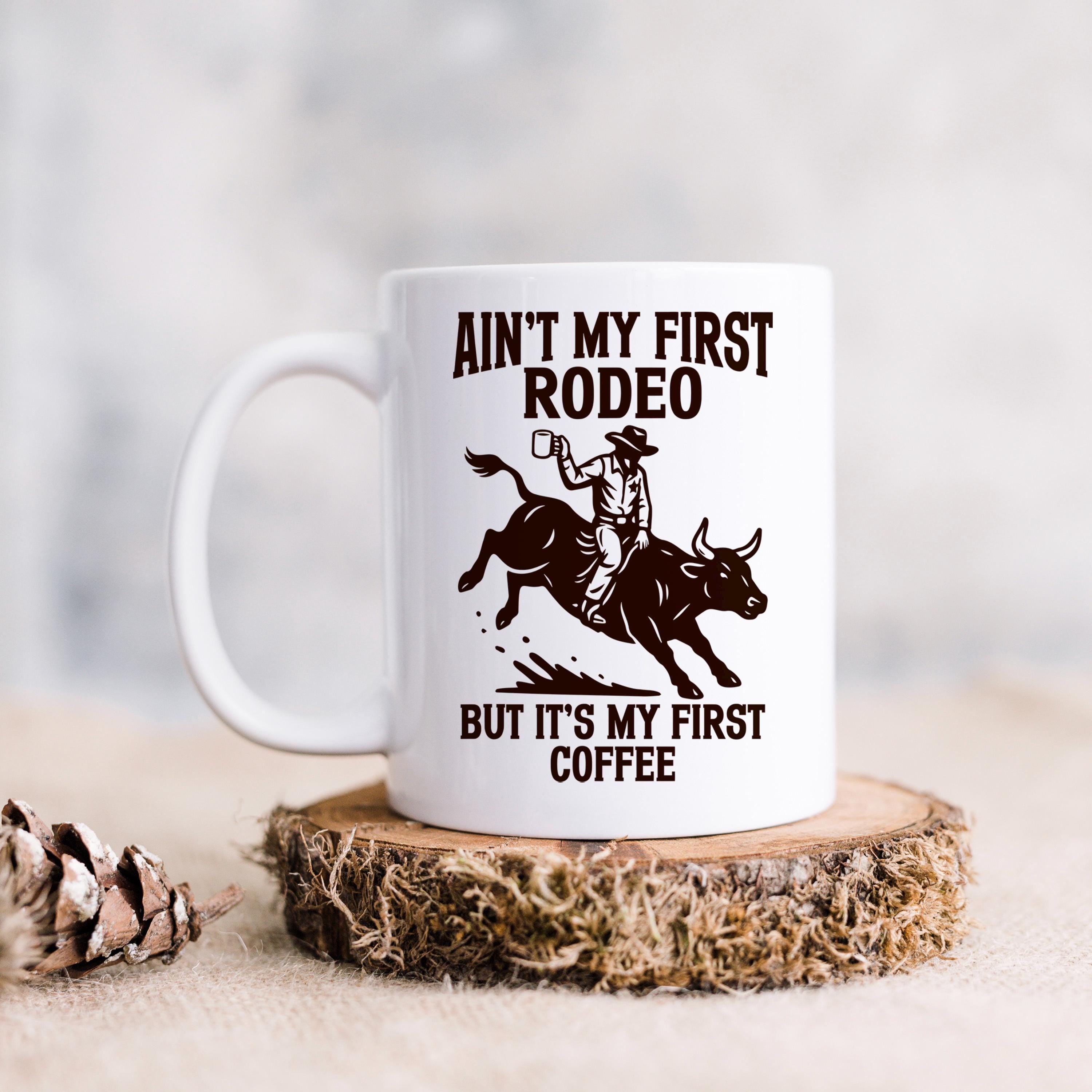 Cowboy Coffee Mug - Funny Western Ceramic Drinkware, Dishwasher Safe Gift