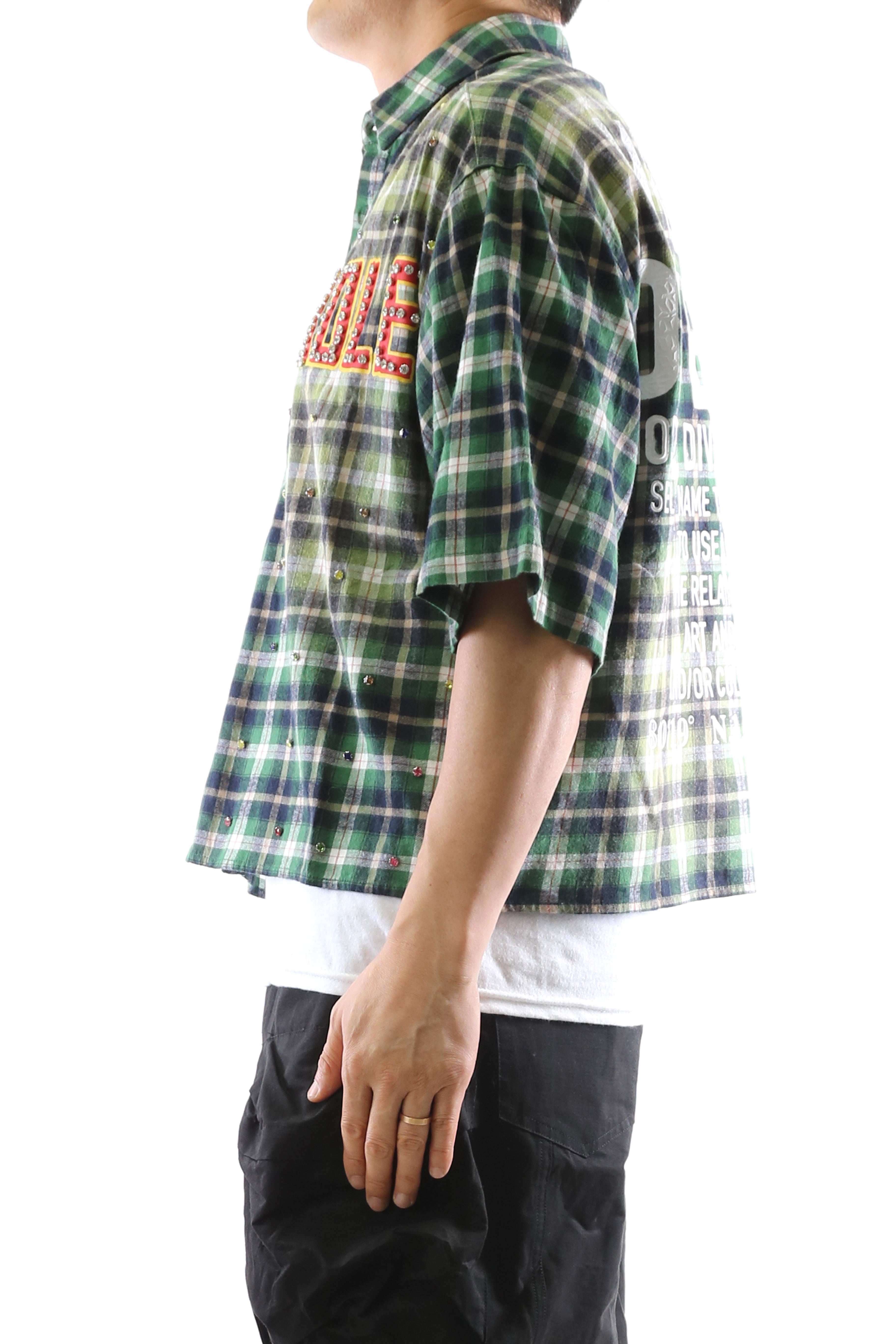 New RAZE Washed Flannel Crop Top Button Down Shirt