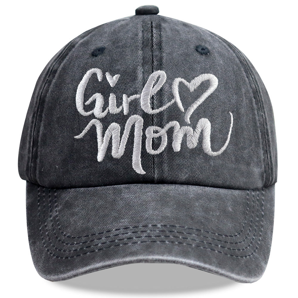 Girl Mom Adjustable Wash Cotton Baseball Cap