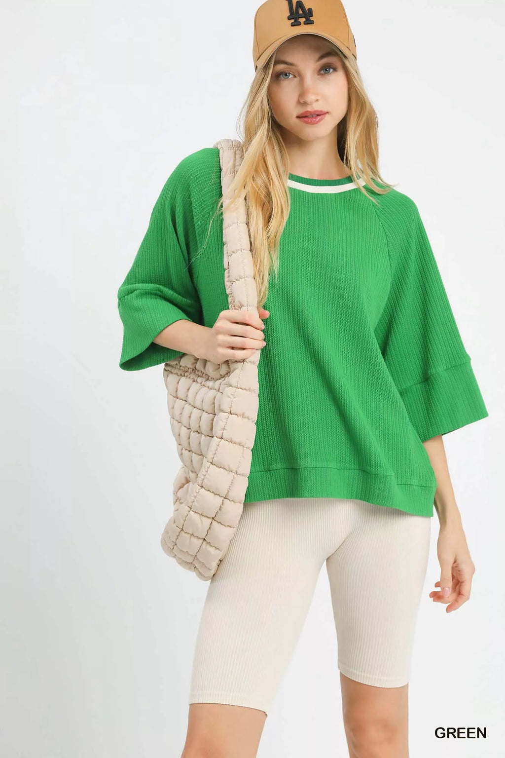 Umgee Ribbed Knit Top with Contrast Trim