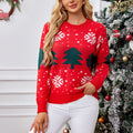 Women’s Christmas Tree Jacquard Pullover Knitted Sweater