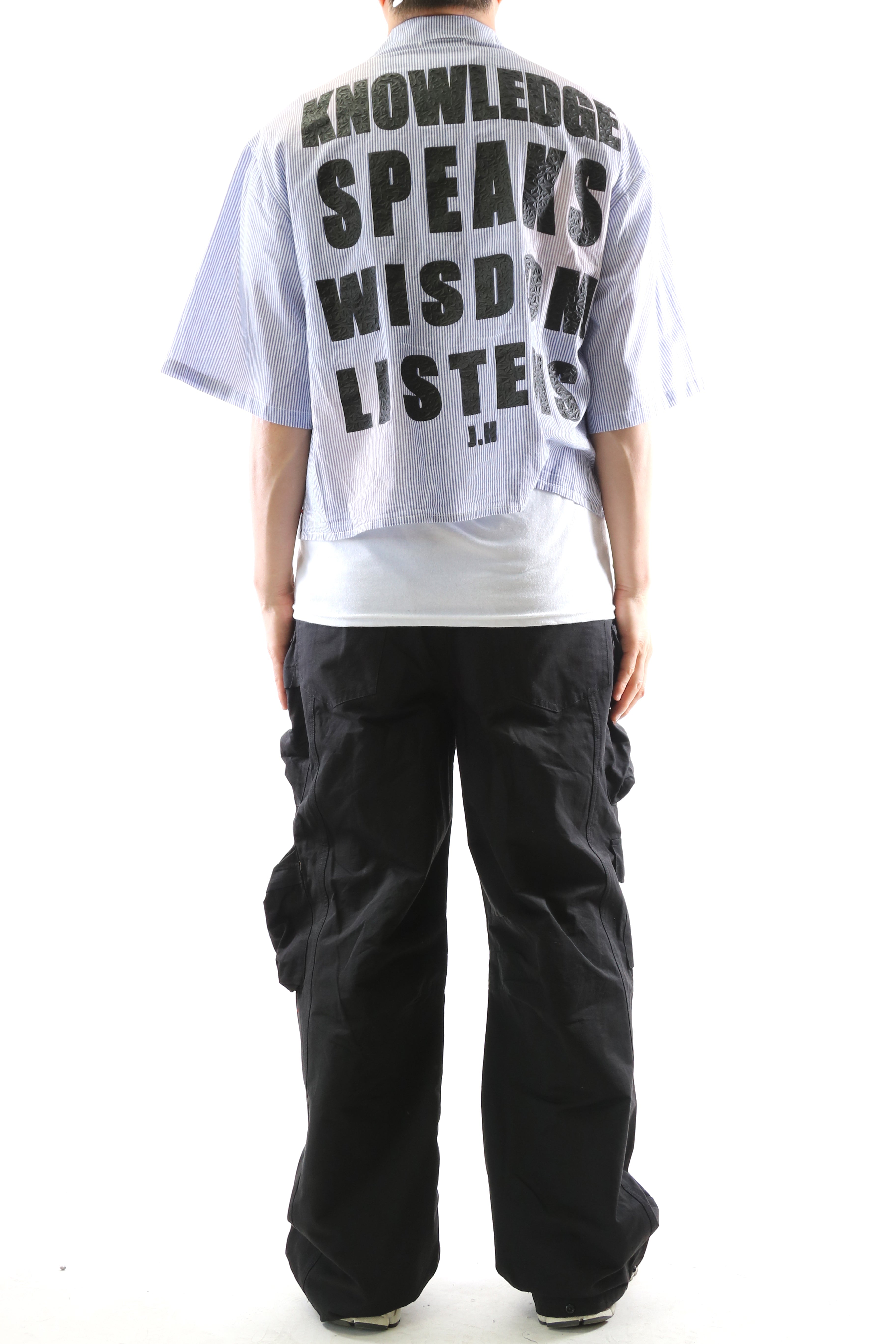 RIA Washed Flannel Crop Top Button Down Shirt