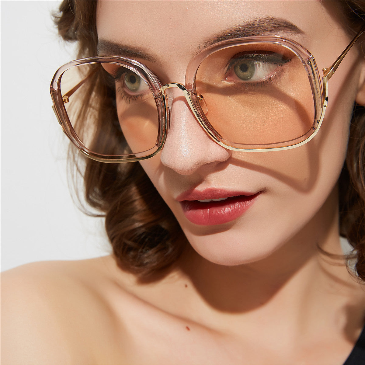 Large Half Frame UV400 Sunglasses – Colorful Fashion Shades