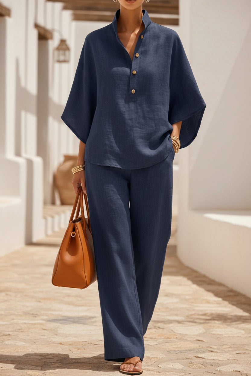 Women’s Casual Shirt and Full-Length Pants Set