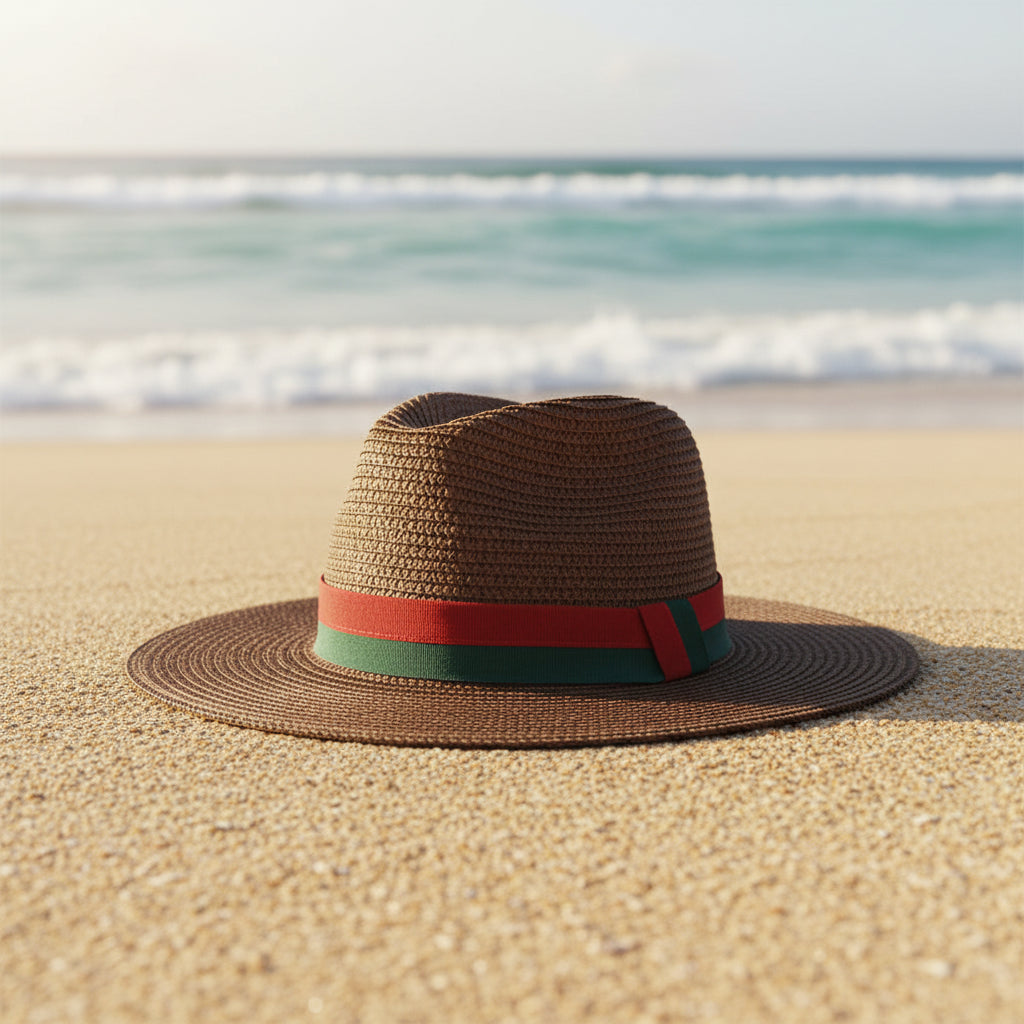 Plain Straw Sun Hat – Unisex Beach & Outdoor Wide Brim