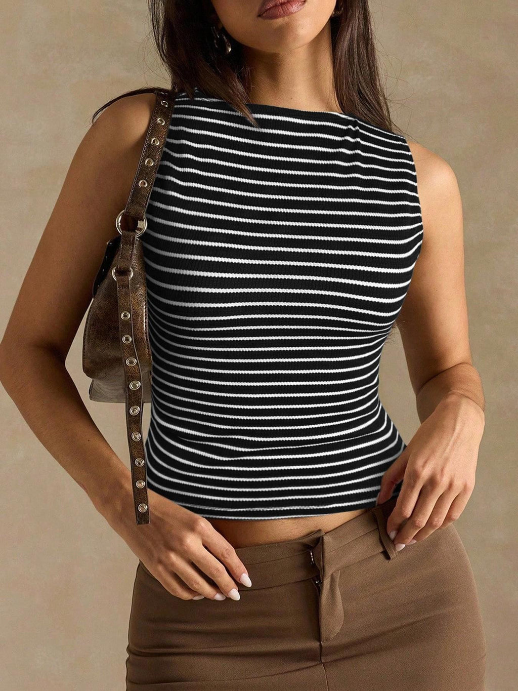 Women’s Slim Fit Striped Vest Top