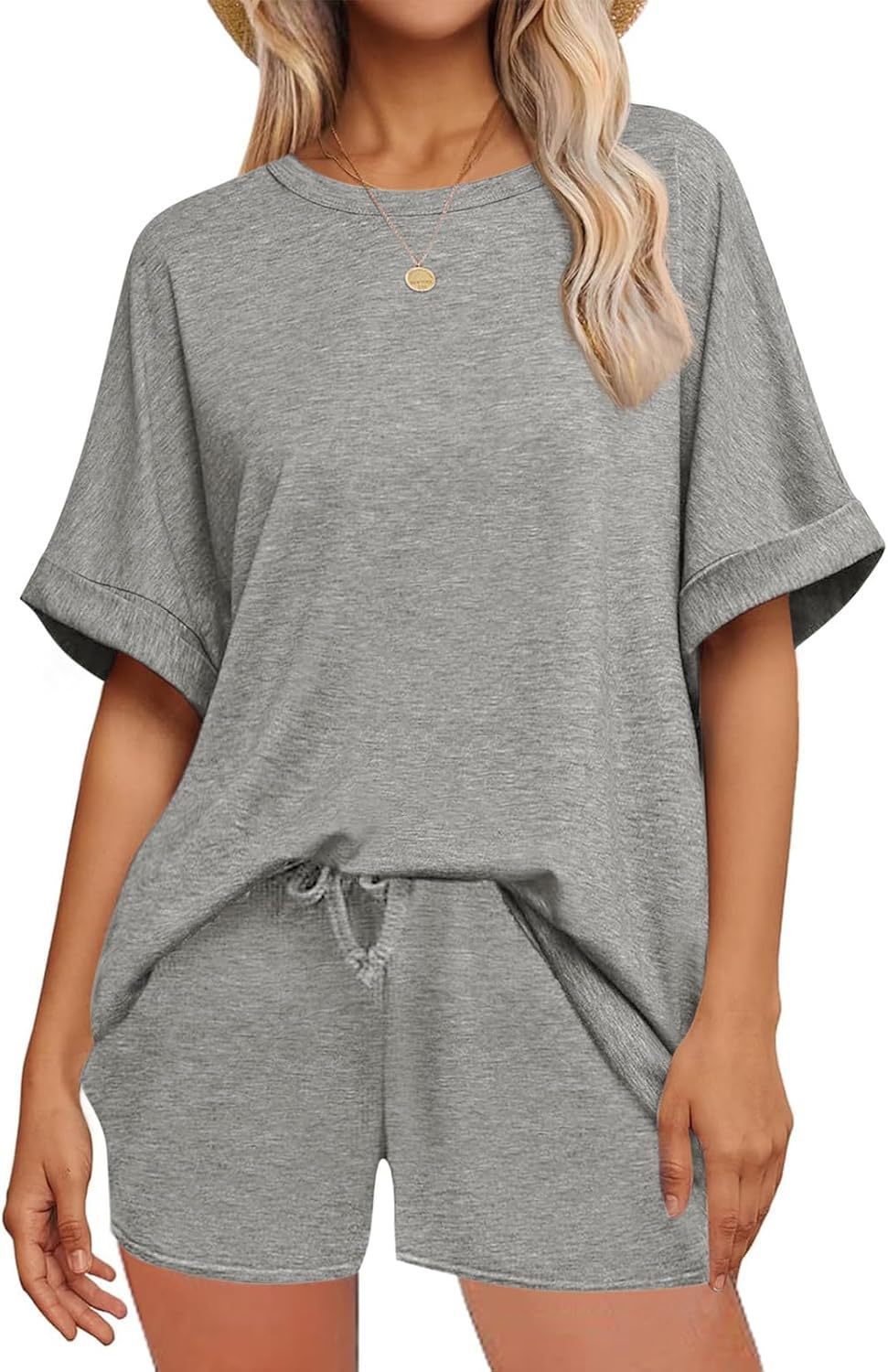 👕 Oversized T-Shirt & Drawstring Shorts Set – Ultimate Casual Comfort