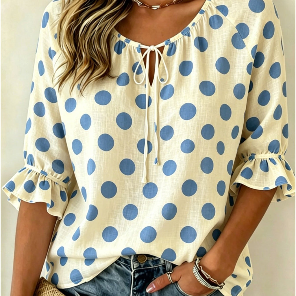 Women's Floral Print Three-Quarter Sleeve Shirt – Relaxed Retro