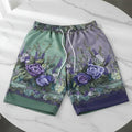 Women’s Retro Floral Print Casual Shorts