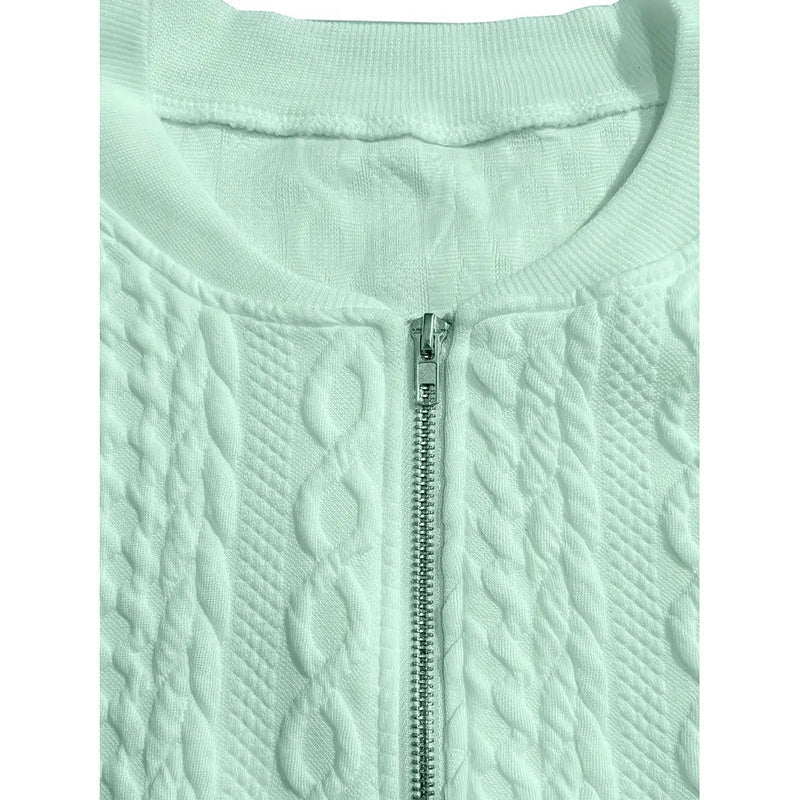 Bomber Jackets For Women Cute Jacquard Coats Lightweight Zip Up Jackets