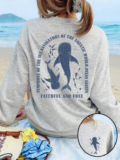 Women's Cute Kitten Graphic Sweatshirt