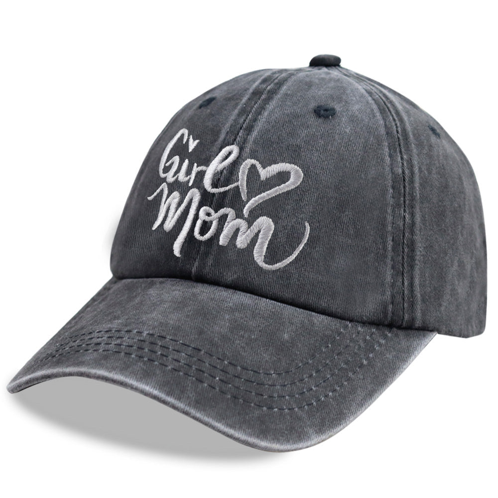 Girl Mom Adjustable Wash Cotton Baseball Cap