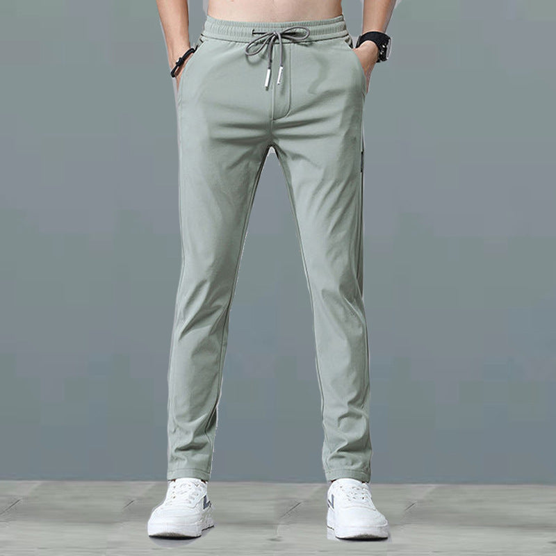 🧊 Men's Ice Silk Plus Size Straight-Leg Pants
