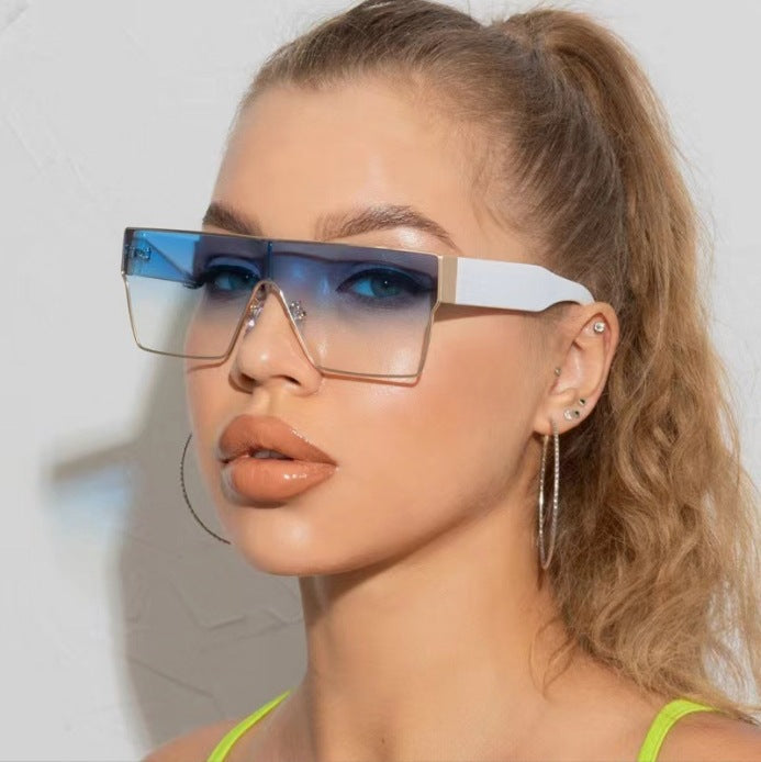 Square Metal Frame Sunglasses – Hip-Hop European Fashion