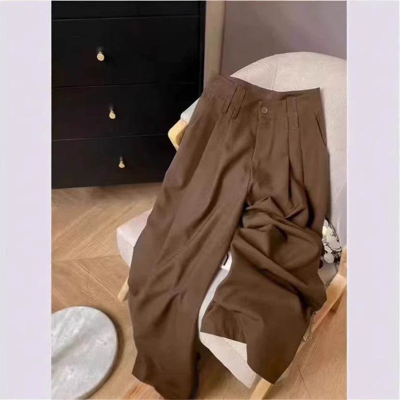 Women's Loose Flowing Straight-Leg Floor-Length Pants