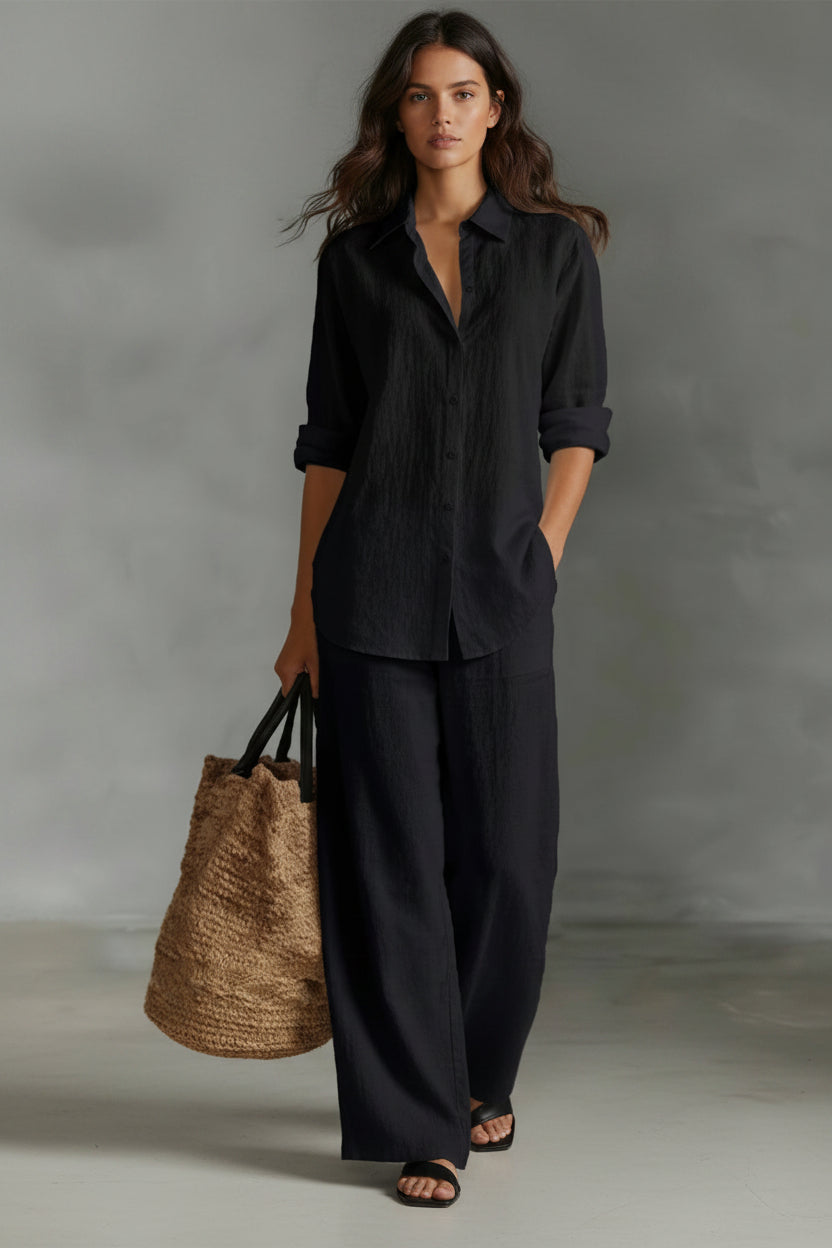 Women's Polyester Two-Piece Suit Set – Blazer & Pants Co-Ord