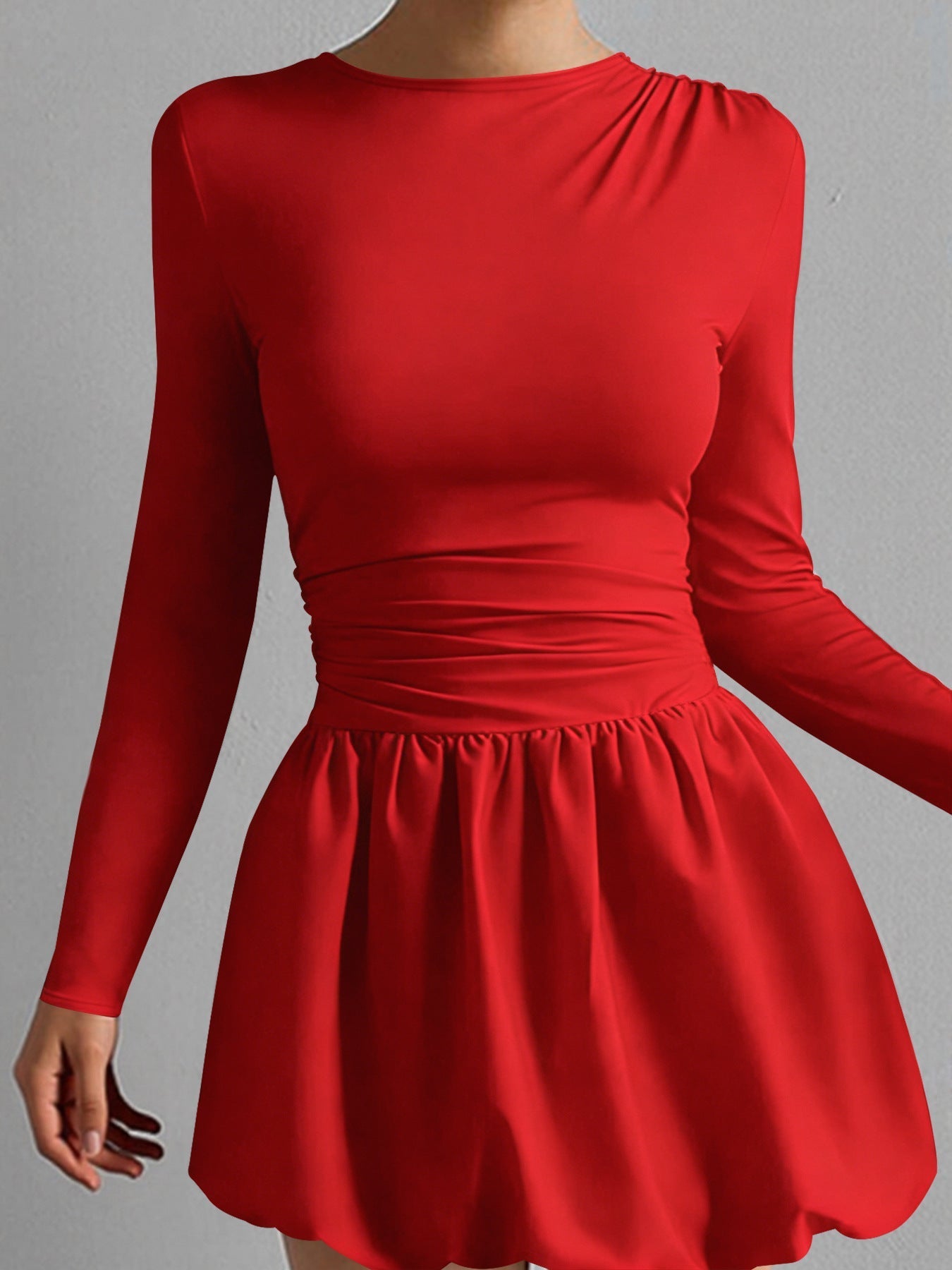 Women's Solid Color Stretch Casual Dress
