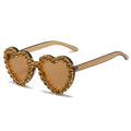 Peach Heart Rhinestone Sunglasses – Y2K INS Style