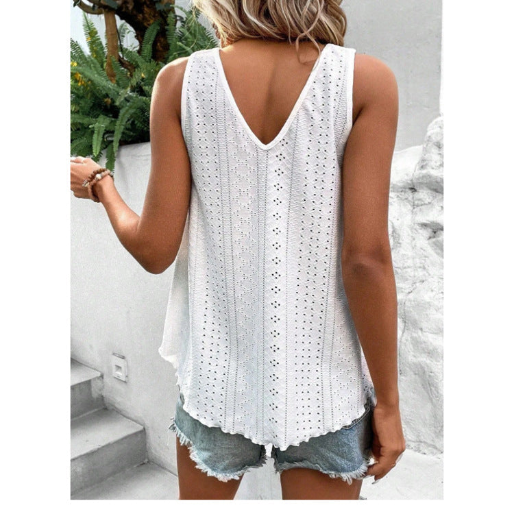 ☀️ VibeEase V-Neck Summer Tank Top