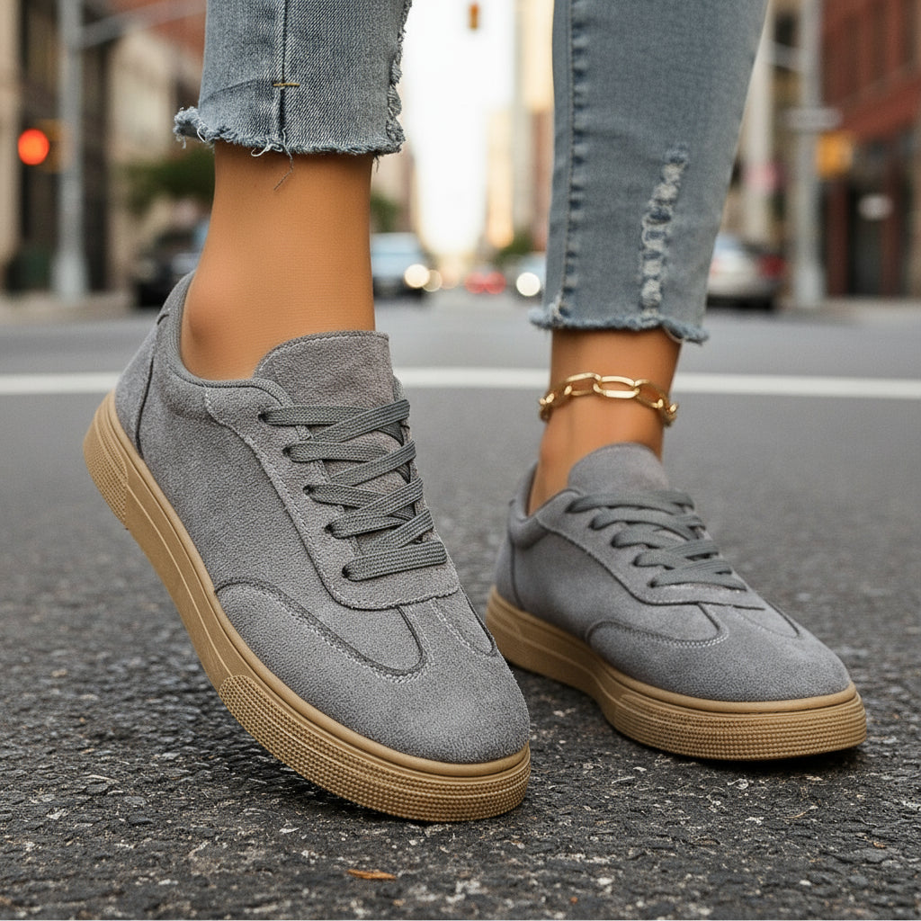 Women’s Round Toe Elegant Student Casual Lace-Up Shoes